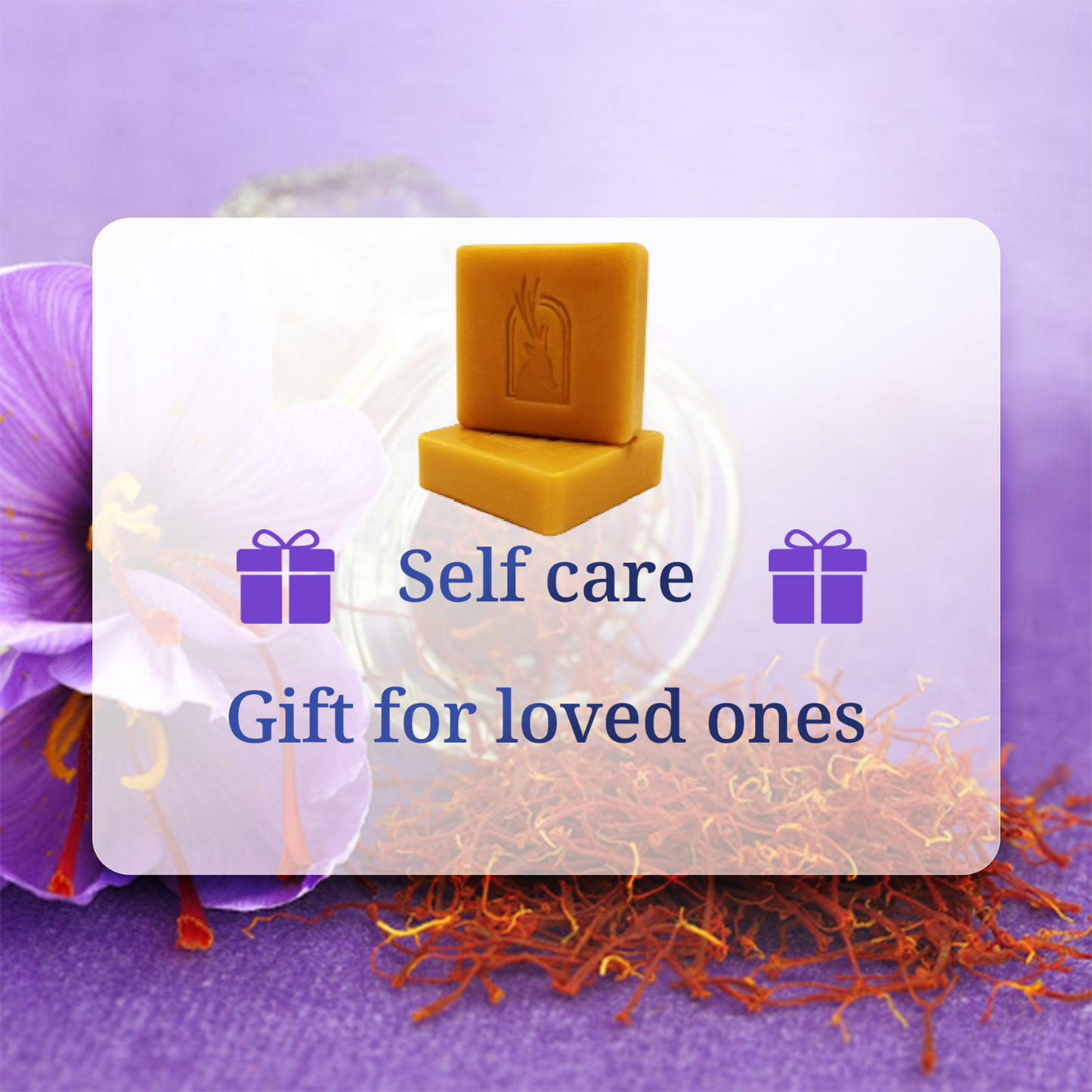 Natural Saffron Extract Nourishing Soap, Pack of 2 bars